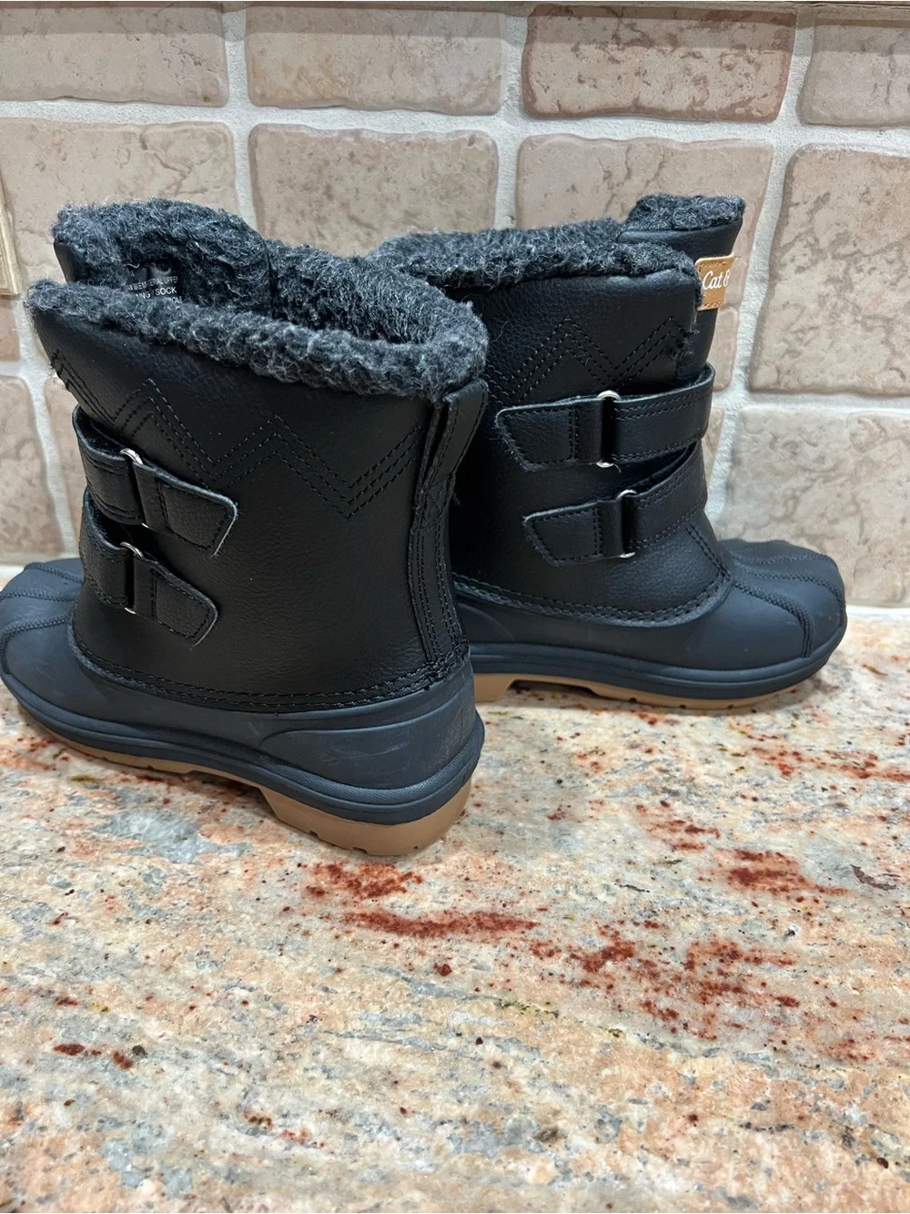 Cat & Jack Black Kids' Insulated Snow Boots